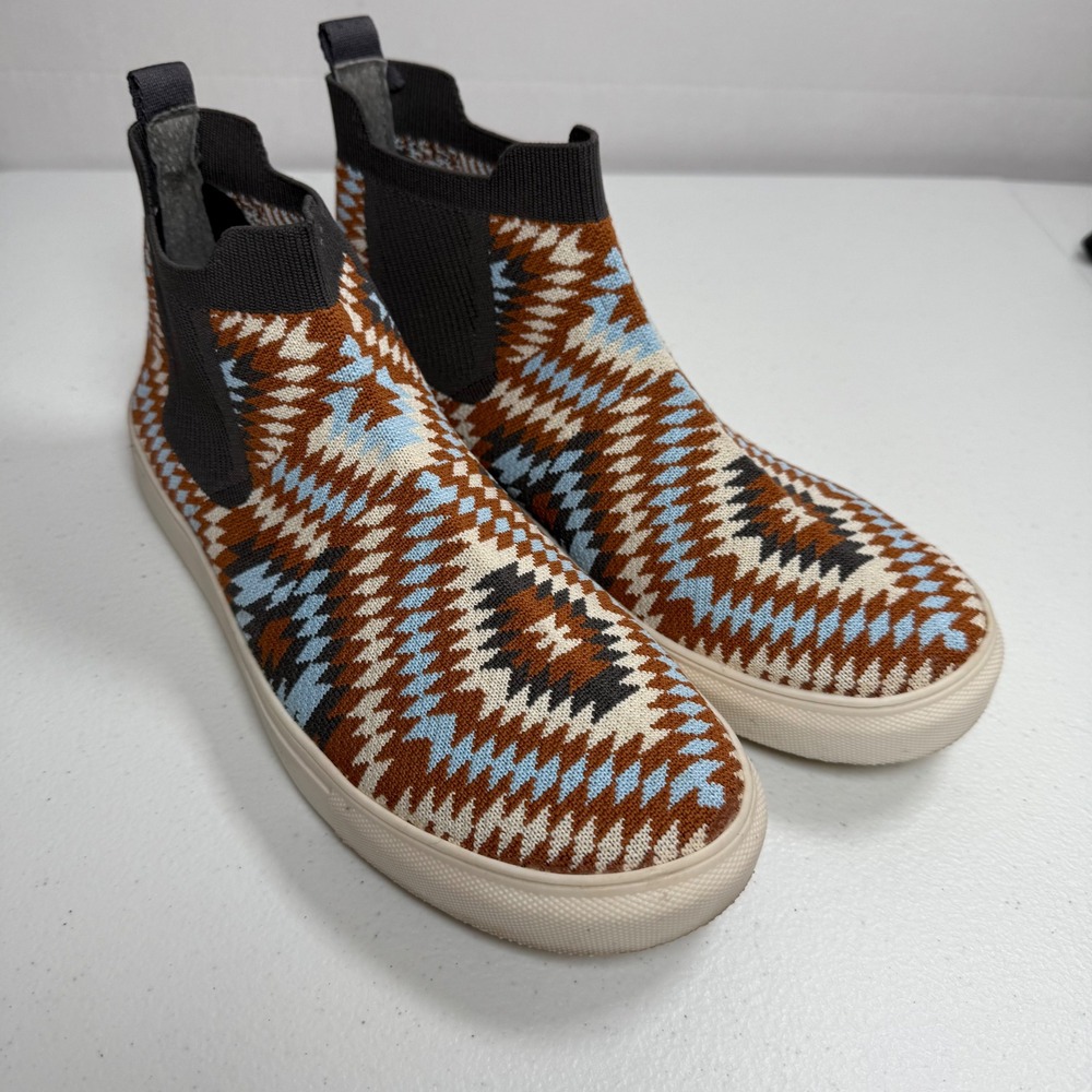 Very G The Waddy Western Aztec Print Knit Ankle Sneakers Size 9.5